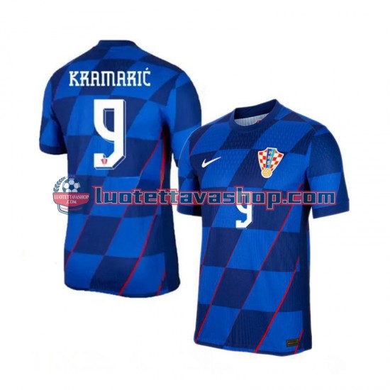 Miehet Kroatia Andrej Kramaric 9 Euro 2024 Lyhythihainen Fanipaita ,Vieras