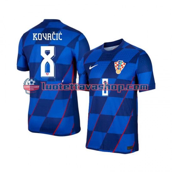 Miehet Kroatia Mateo Kovacic 8 Euro 2024 Lyhythihainen Fanipaita ,Vieras