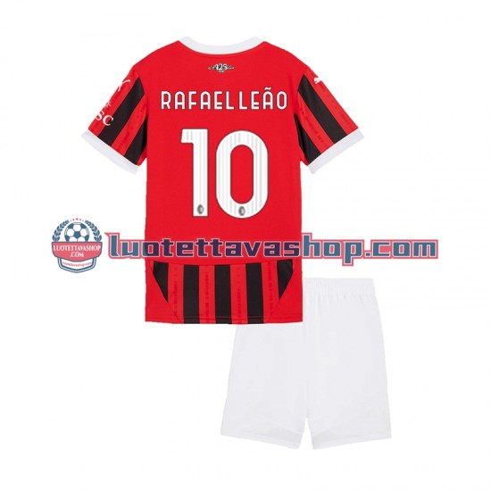 Lapset AC Milan Rafael Leao 10 2024-2025 Lyhythihainen Fanipaita ,Koti