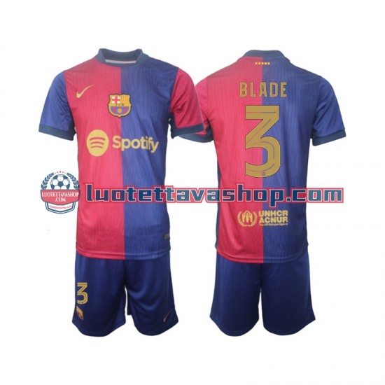 Lapset FC Barcelona UCL Font Blade 3 2024-2025 Lyhythihainen Fanipaita ,Koti