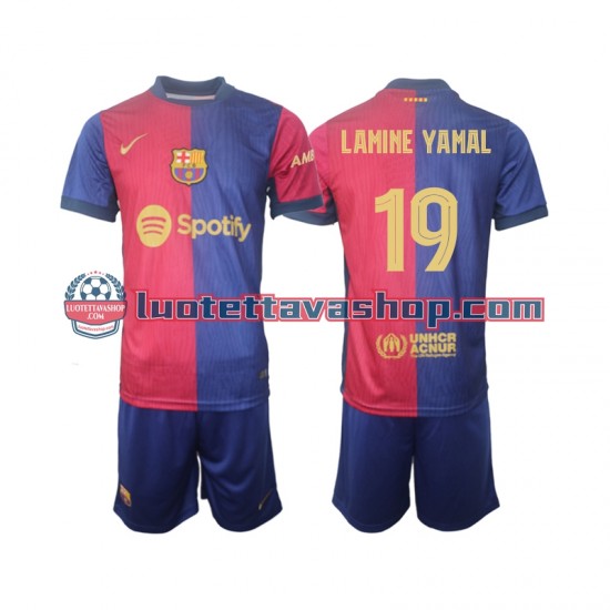 Lapset FC Barcelona UCL Font Lamine Yamal 19 2024-2025 Lyhythihainen Fanipaita ,Koti