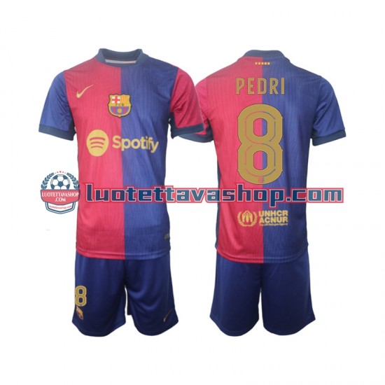 Lapset FC Barcelona UCL Font PEDRI 8 2024-2025 Lyhythihainen Fanipaita ,Koti