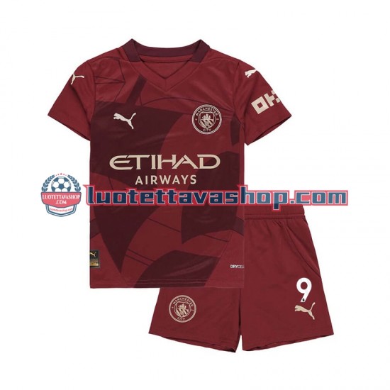 Lapset Manchester City Erling Haaland 9 2024-2025 Lyhythihainen Fanipaita ,Kolmas