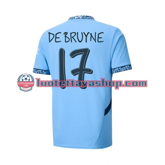 Miehet Manchester City UCL Font DE BRUYNE 17 2024-2025 Lyhythihainen Fanipaita ,Koti