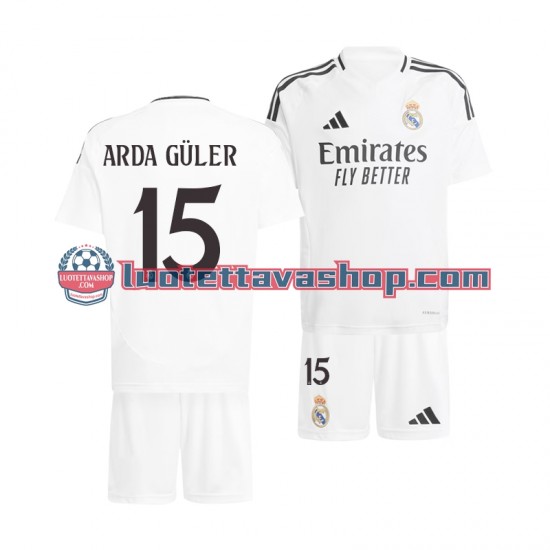 Lapset Real Madrid Arda Guler 15 2024-2025 Lyhythihainen Fanipaita ,Koti