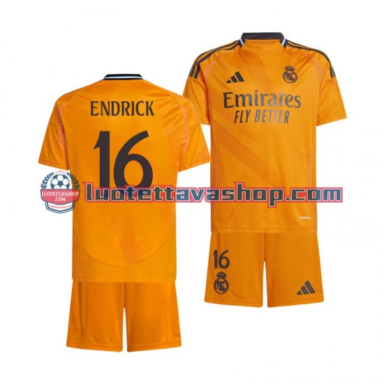 Lapset Real Madrid ENDRICK 16 2024-2025 Lyhythihainen Fanipaita ,Vieras