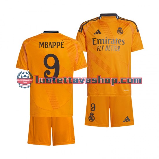 Lapset Real Madrid Mbappe 9 2024-2025 Lyhythihainen Fanipaita ,Vieras