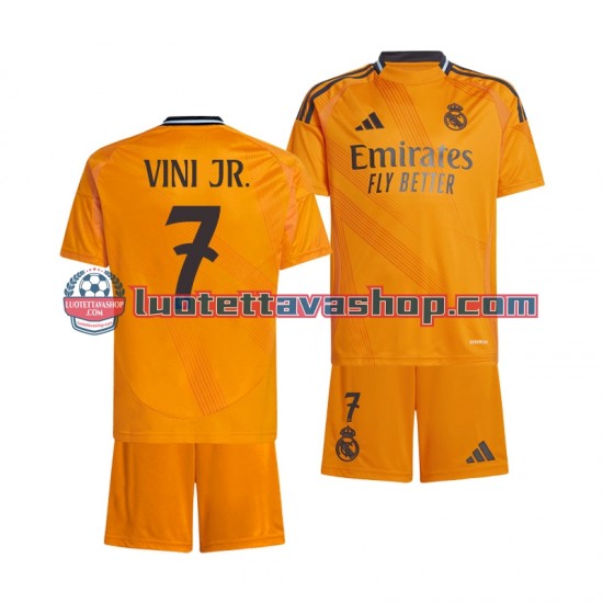 Lapset Real Madrid VINI JR 7 2024-2025 Lyhythihainen Fanipaita ,Vieras