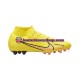 Nike Air Zoom Mercurial Superfly IX Academy AG AG Lucent Vaaleanpunainen Keltainen Jalkapallokengät