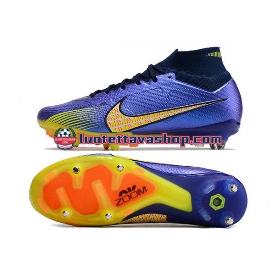 Nike Air Zoom Mercurial Superfly IX Elite SG Sininen Keltainen Jalkapallokengät