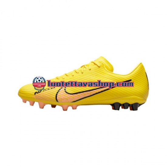 Nike Air Zoom Mercurial Vapor XV Academy AG Lucent Vaaleanpunainen Keltainen Jalkapallokengät
