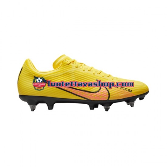 Nike Air Zoom Mercurial Vapor XV Academy SG Pro AC Lucent Vaaleanpunainen Keltainen Jalkapallokengät