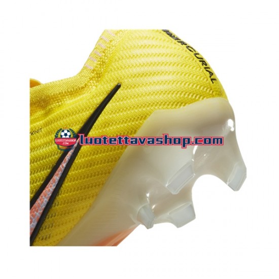 Nike Air Zoom Mercurial Vapor XV Elite FG Lucent Vaaleanpunainen Keltainen Jalkapallokengät