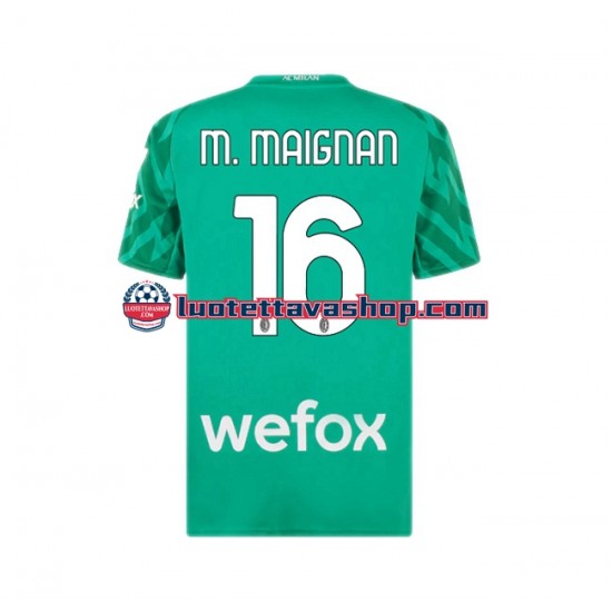Miehet AC Milan Maalivahdin Mike Maignan 16 2023-2024 Lyhythihainen Fanipaita ,Koti