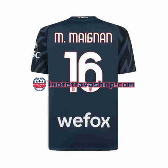 Miehet AC Milan Maalivahdin Mike Maignan 16 2023-2024 Lyhythihainen Fanipaita ,Kolmas