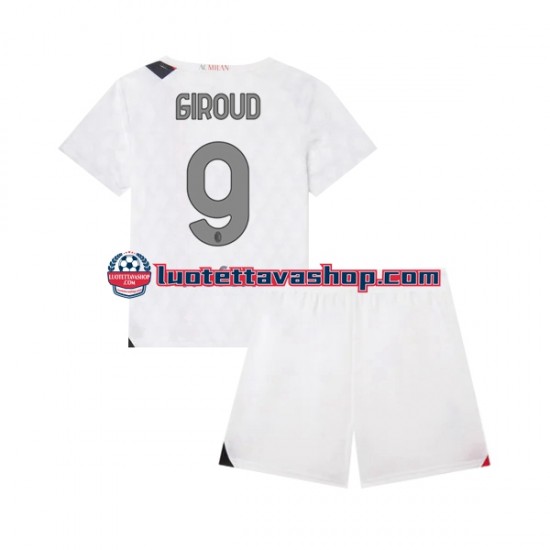 Lapset AC Milan Olivier Giroud 9 2023-2024 Lyhythihainen Fanipaita ,Vieras