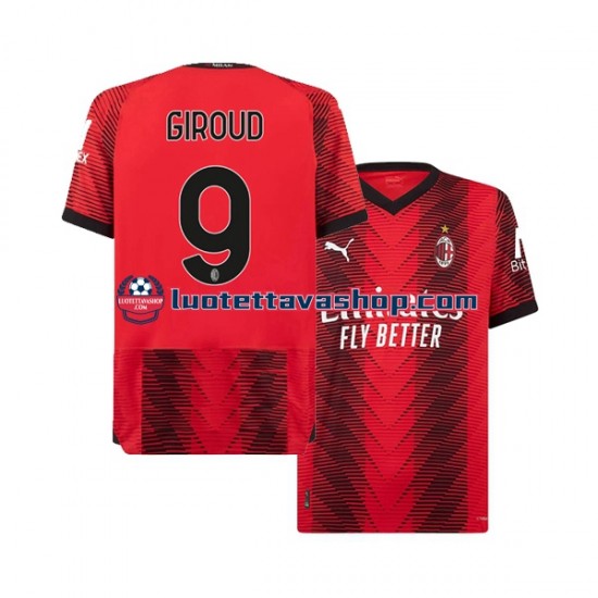 Miehet AC Milan Olivier Giroud 9 2023-2024 Lyhythihainen Fanipaita ,Koti