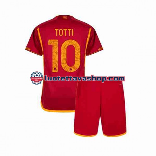 Lapset AS Roma Totti 10 2023-2024 Lyhythihainen Fanipaita ,Koti
