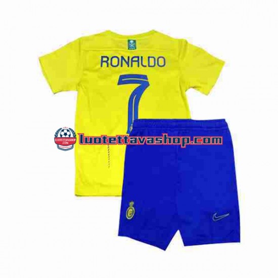 Lapset Al-Nassr Ronaldo 7 2023-2024 Lyhythihainen Fanipaita ,Koti