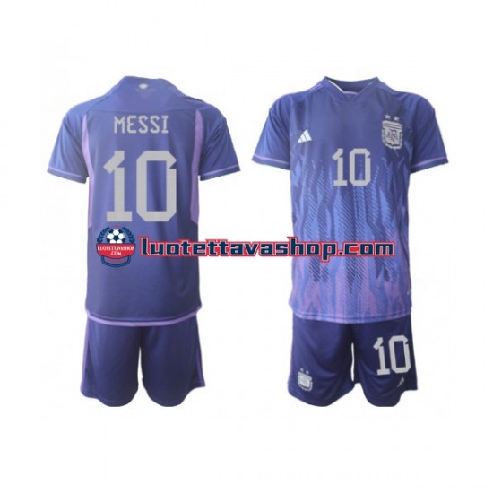 Lapset Argentiina Lionel Messi 10 World Cup 2022 Lyhythihainen Fanipaita ,Vieras