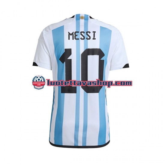 Miehet Argentiina Lionel Messi 10 World Cup 2022 Lyhythihainen Fanipaita ,Koti