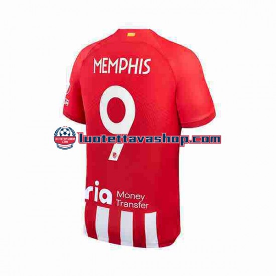 Miehet Atlético Madrid Memphis Depay 9 2023-2024 Lyhythihainen Fanipaita ,Koti