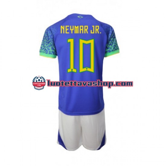 Lapset Brasilia Neymar JR 10 World Cup 2022 Lyhythihainen Fanipaita ,Vieras