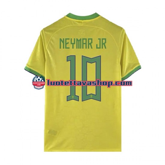 Miehet Brasilia Neymar JR 10 World Cup 2022 Lyhythihainen Fanipaita ,Koti