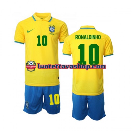 Lapset Brasilia Ronaldinho 10 World Cup 2022 Lyhythihainen Fanipaita ,Koti