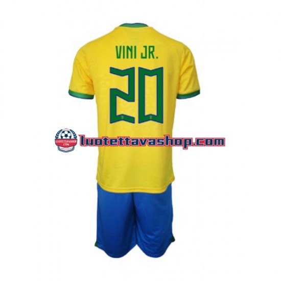 Lapset Brasilia Vinicius Junior 20 World Cup 2022 Lyhythihainen Fanipaita ,Koti