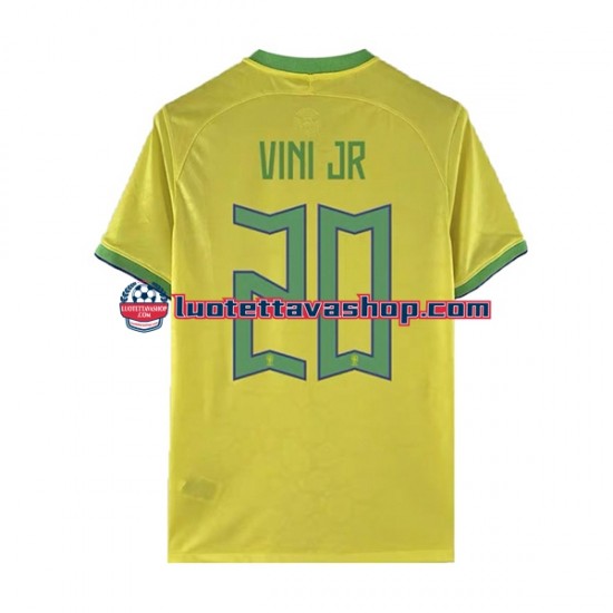 Miehet Brasilia Vinicius Junior 20 World Cup 2022 Lyhythihainen Fanipaita ,Koti