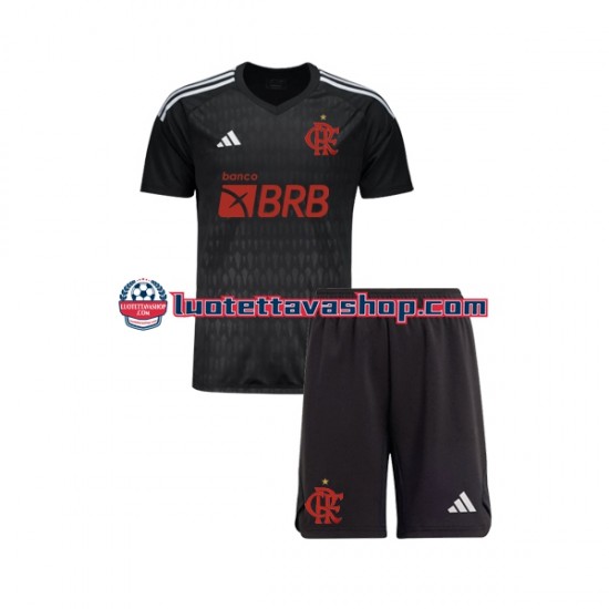 Lapset CR Flamengo Maalivahdin 2023-2024 Lyhythihainen Fanipaita ,Vieras