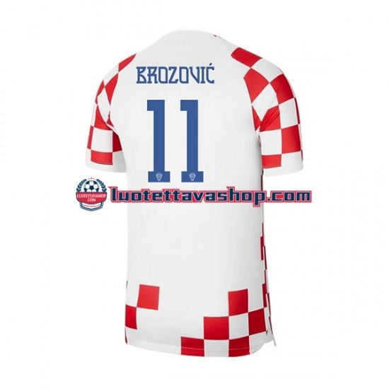 Miehet Kroatia Brozovic 11 World Cup 2022 Lyhythihainen Fanipaita ,Koti