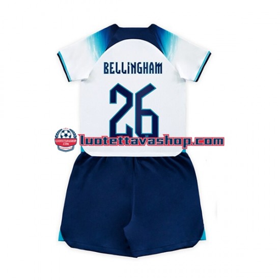 Lapset Englanti Bellingham 26 World Cup 2022 Lyhythihainen Fanipaita ,Koti