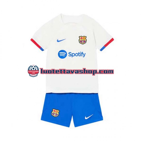 Lapset FC Barcelona 2023-2024 Lyhythihainen Fanipaita ,Vieras