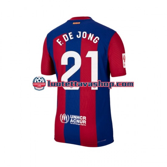 Miehet FC Barcelona Frenkie de Jong 21 2023-2024 Lyhythihainen Fanipaita ,Koti