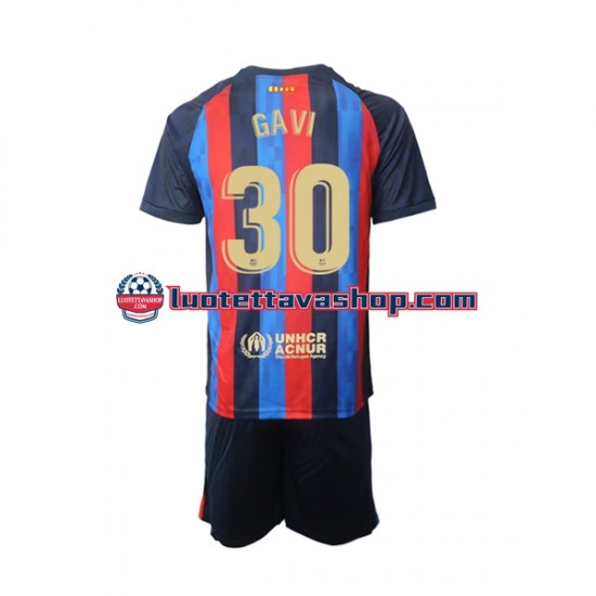 Lapset FC Barcelona Gavi 30 2022-2023 Lyhythihainen Fanipaita ,Koti