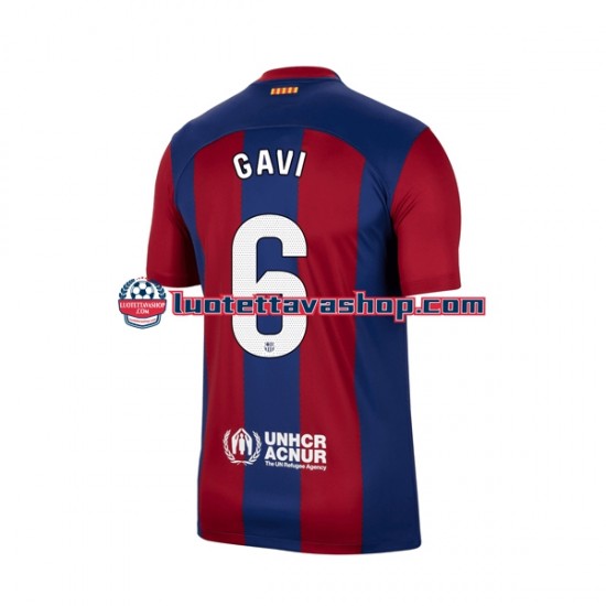 Miehet FC Barcelona Gavi 6 2023-2024 Lyhythihainen Fanipaita ,Koti