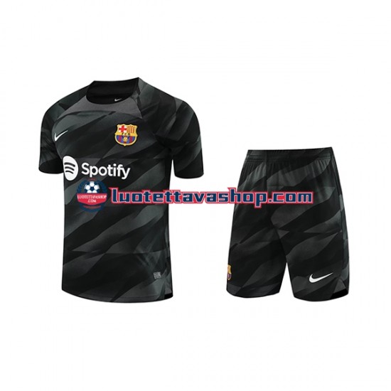 Lapset FC Barcelona Maalivahdin 2023-2024 Lyhythihainen Fanipaita ,Vieras