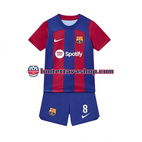 Lapset FC Barcelona Pedri 8 2023-2024 Lyhythihainen Fanipaita ,Koti