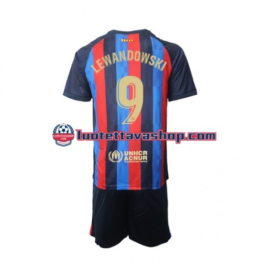 Lapset FC Barcelona Robert Lewandowski 9 2022-2023 Lyhythihainen Fanipaita ,Koti