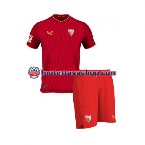 Lapset Sevilla FC 2023-2024 Lyhythihainen Fanipaita ,Vieras