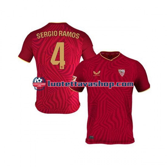 Miehet Sevilla FC Sergio Ramos 4 2023-2024 Lyhythihainen Fanipaita ,Vieras