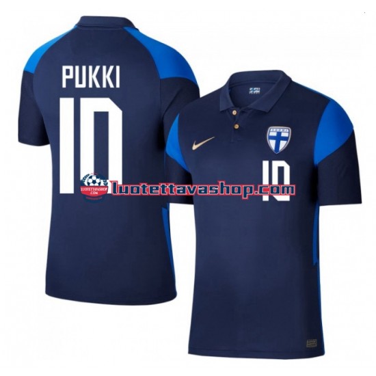 Miehet Suomi Teemu Pukki 10 Euro 2020 Lyhythihainen Fanipaita ,Vieras