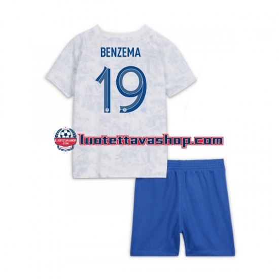 Lapset Ranska Benzema 19 World Cup 2022 Lyhythihainen Fanipaita ,Vieras