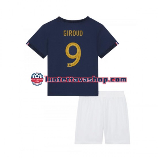 Lapset Ranska Olivier Giroud 9 World Cup 2022 Lyhythihainen Fanipaita ,Koti