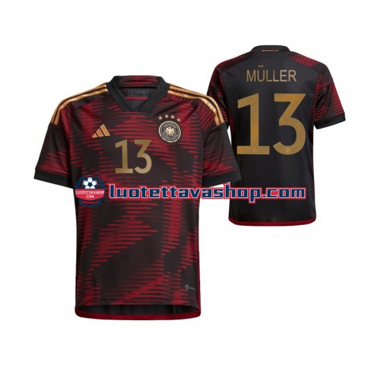 Miehet Saksa Thomas Muller 13 World Cup 2022 Lyhythihainen Fanipaita ,Vieras