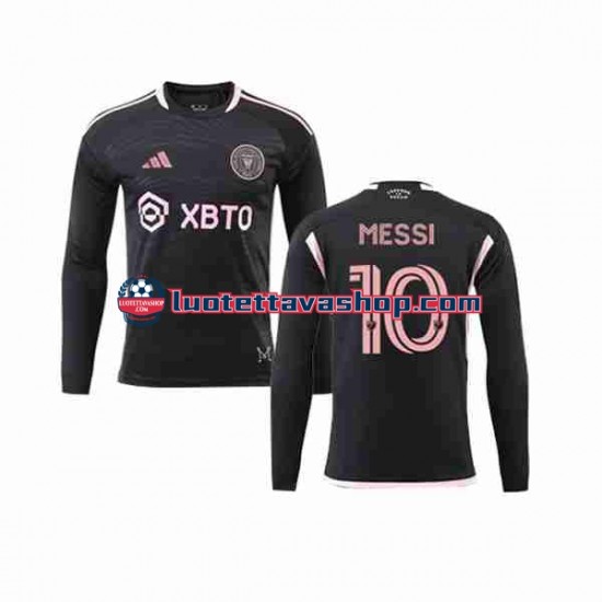 Miehet Inter Miami Lionel Messi 10 2023-2024 Pitkähihainen Fanipaita ,Vieras