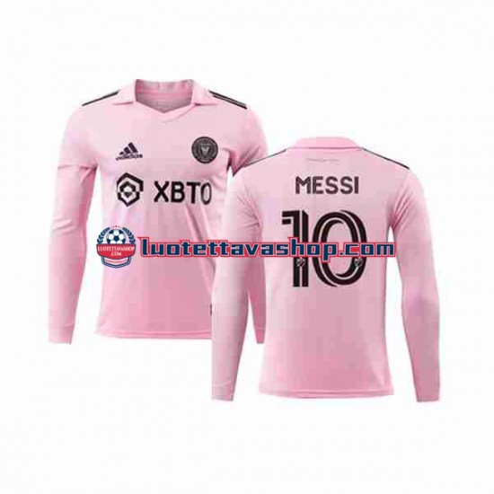 Miehet Inter Miami Lionel Messi 10 2023-2024 Pitkähihainen Fanipaita ,Koti