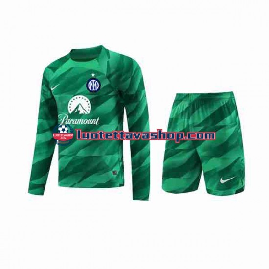 Lapset Inter Milan Maalivahdin 2023-2024 Pitkähihainen Fanipaita ,Vieras